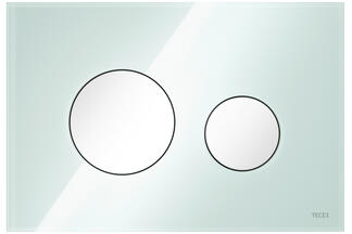 Betätigungsplatte in mintgrün und Tasten in weiß