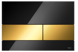 TECEsquare Betätigungsplatte black & gold